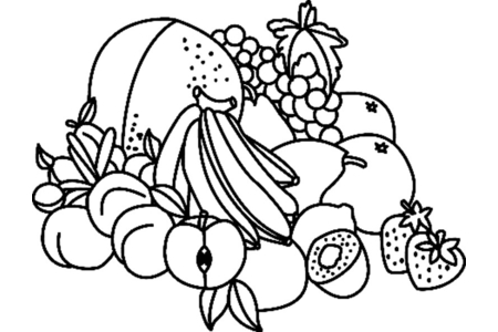Coloriage Fruits 05 – 10doigts.fr